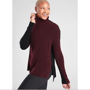 Athleta Transit Colorblock Turtleneck Sweater